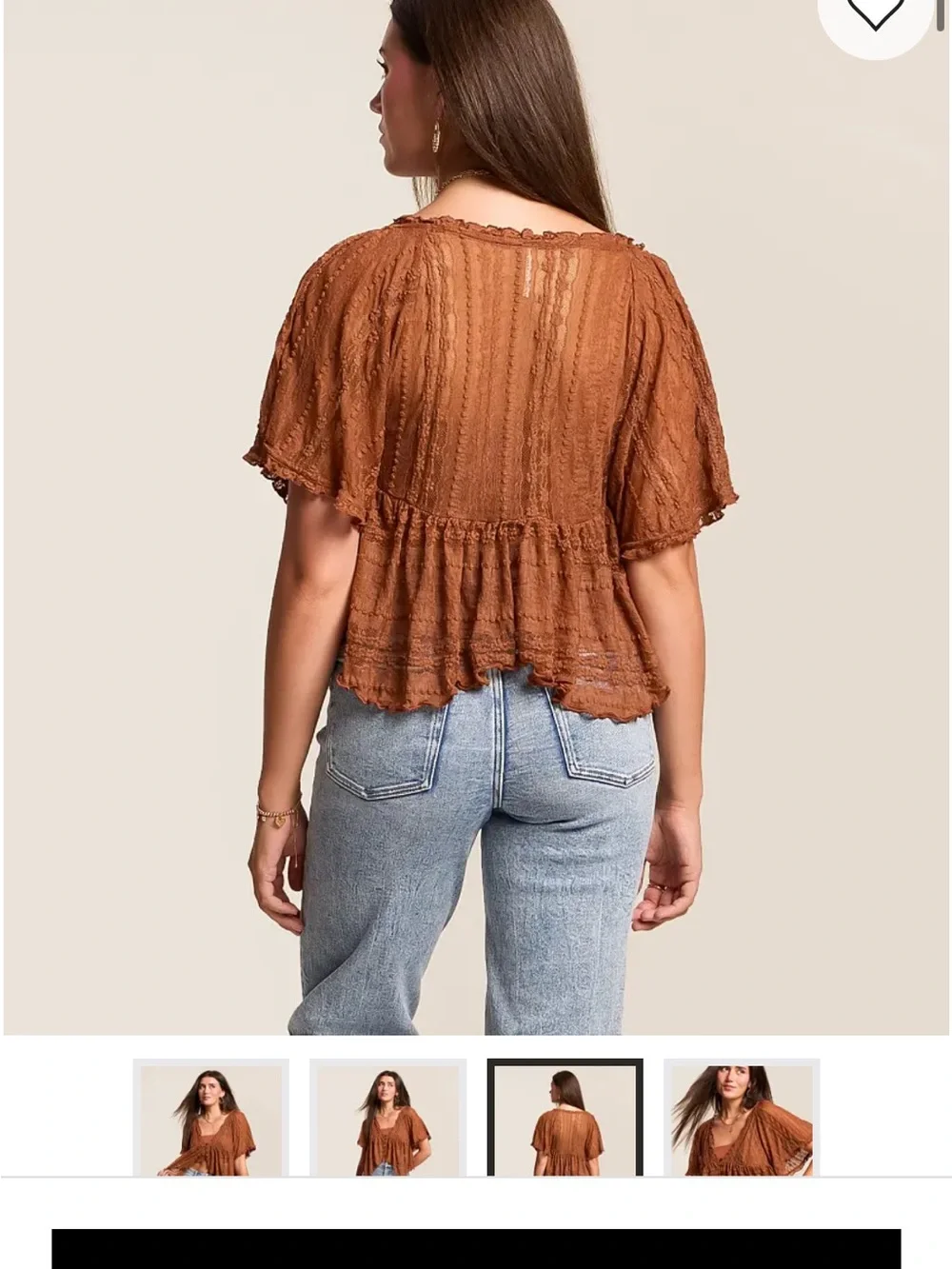 NWT Free People Women's In Your Dreams Lace Top - Sienna